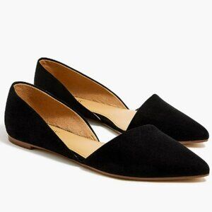 J Crew Factory Suede Zoe D'Orsay Flats Shoes 8